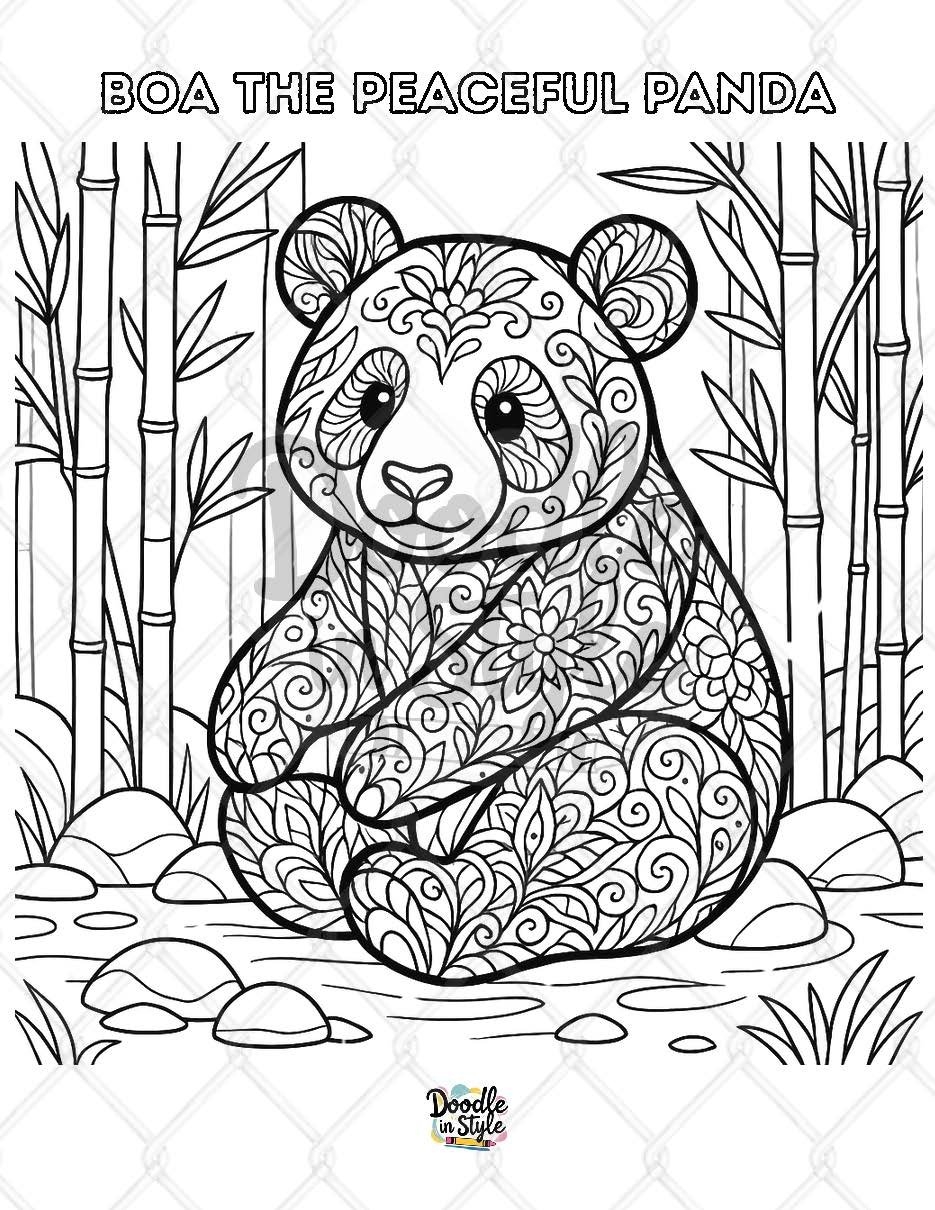 panda bear coloring book