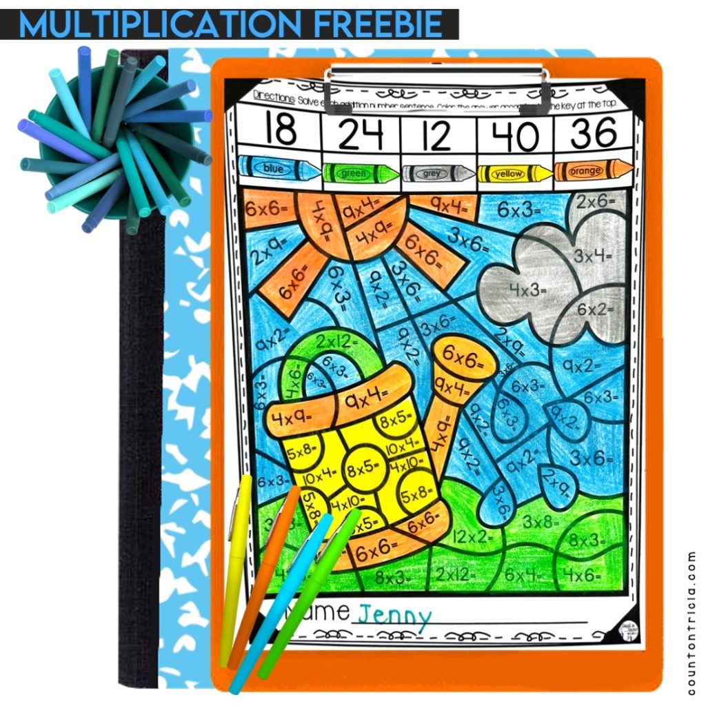 Boost Math Skills With Fun And Free Spring Multiplication Color By Number Worksheets Count On Tricia Boost Math Skills With Fun And Free Spring Multiplication Color By Number Worksheets Count On Tricia