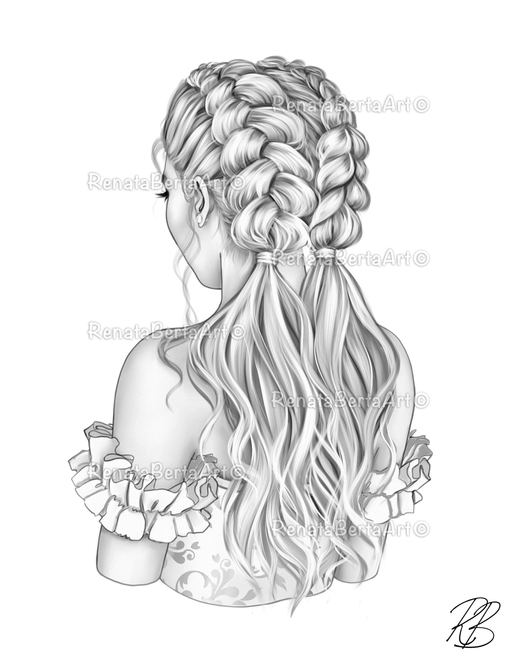 Braided Hairstyle Premium Grayscale Coloring Page Instant Download Printable Portrait Beautiful Woman Hair Braids Etsy Braided Hairstyle Premium Grayscale Coloring Page Instant Download Printable Portrait Beautiful Woman Hair Braids Etsy