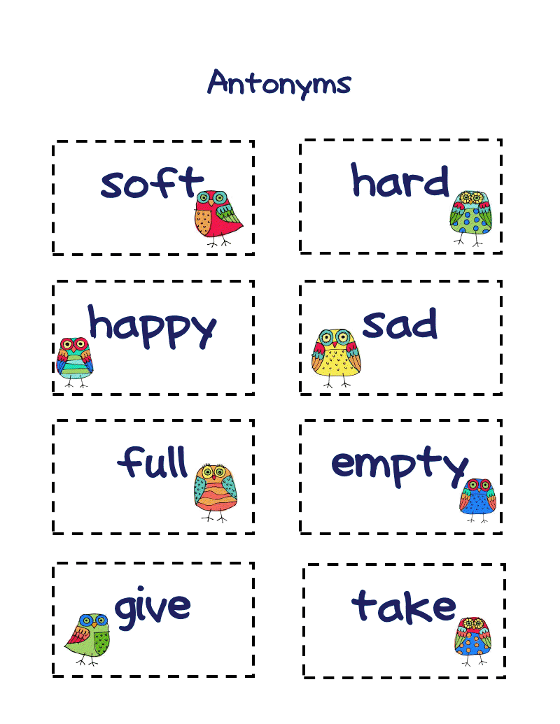 Buggy For Second Grade Antonyms Freebie 