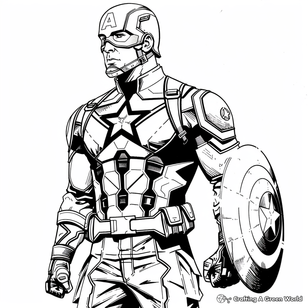 captain america coloring sheet