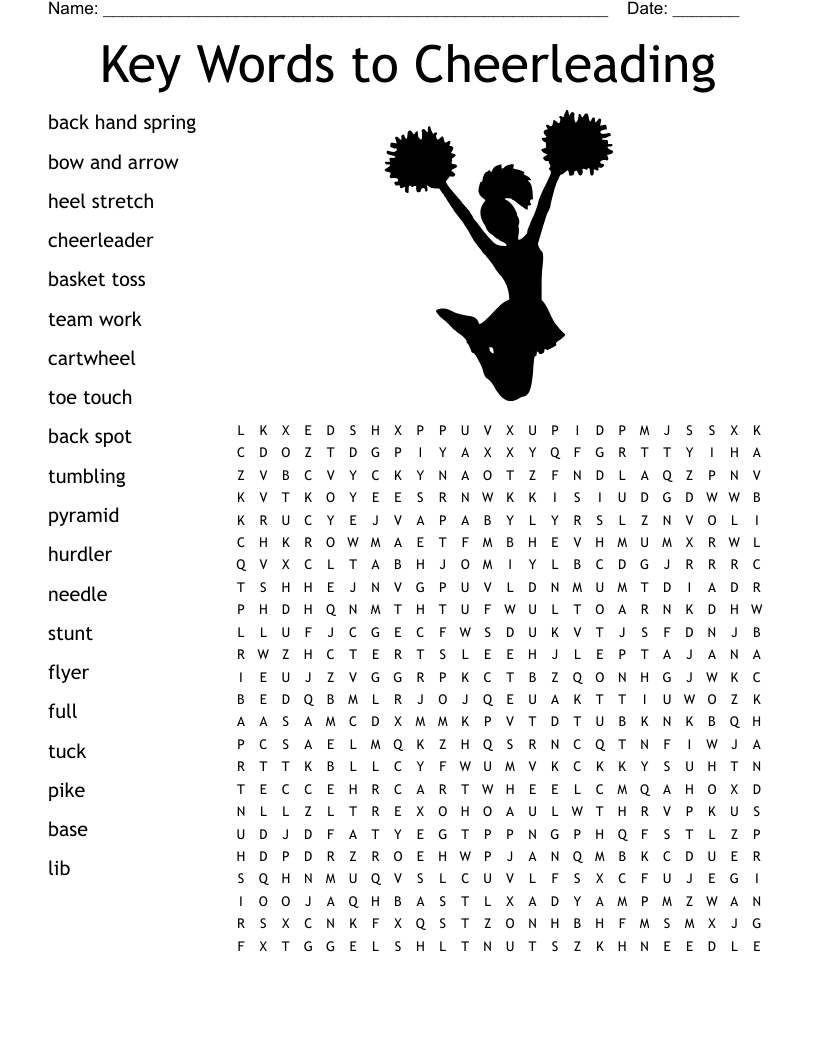 CHEERLEADING Crossword WordMint CHEERLEADING Crossword WordMint
