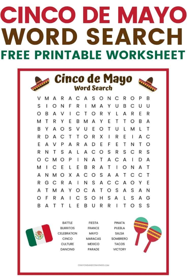cinco de mayo word searches cinco de mayo word searches