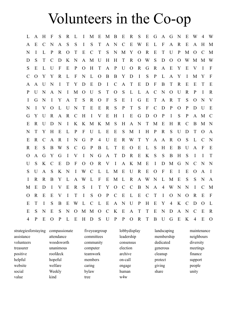 Co op Week Crossword WordMint Co op Week Crossword WordMint