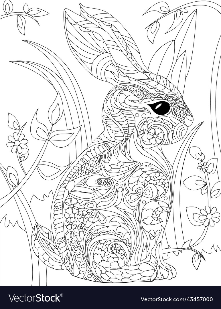 Coloring Book Page With Cute Detailed Royalty Free Vector VectorStock