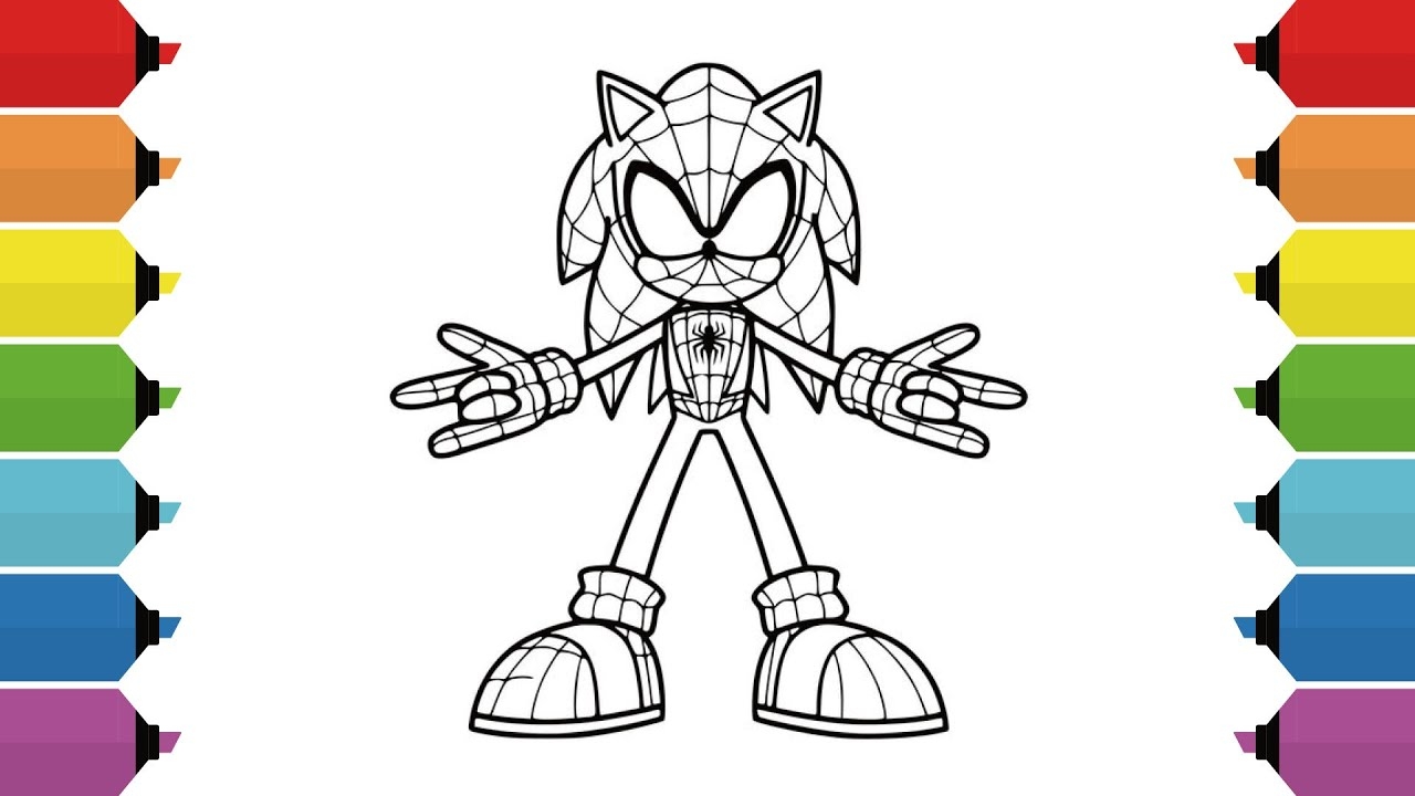 Coloring SONIC SPIDER MAN Coloring Page Sonic The Hedgehog YouTube Coloring SONIC SPIDER MAN Coloring Page Sonic The Hedgehog YouTube