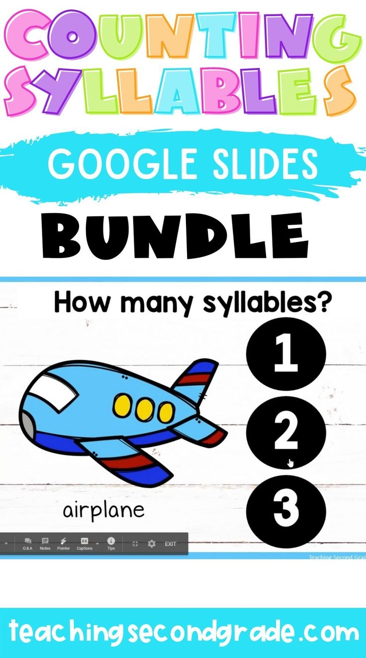Counting Syllables Google Slides Bundle