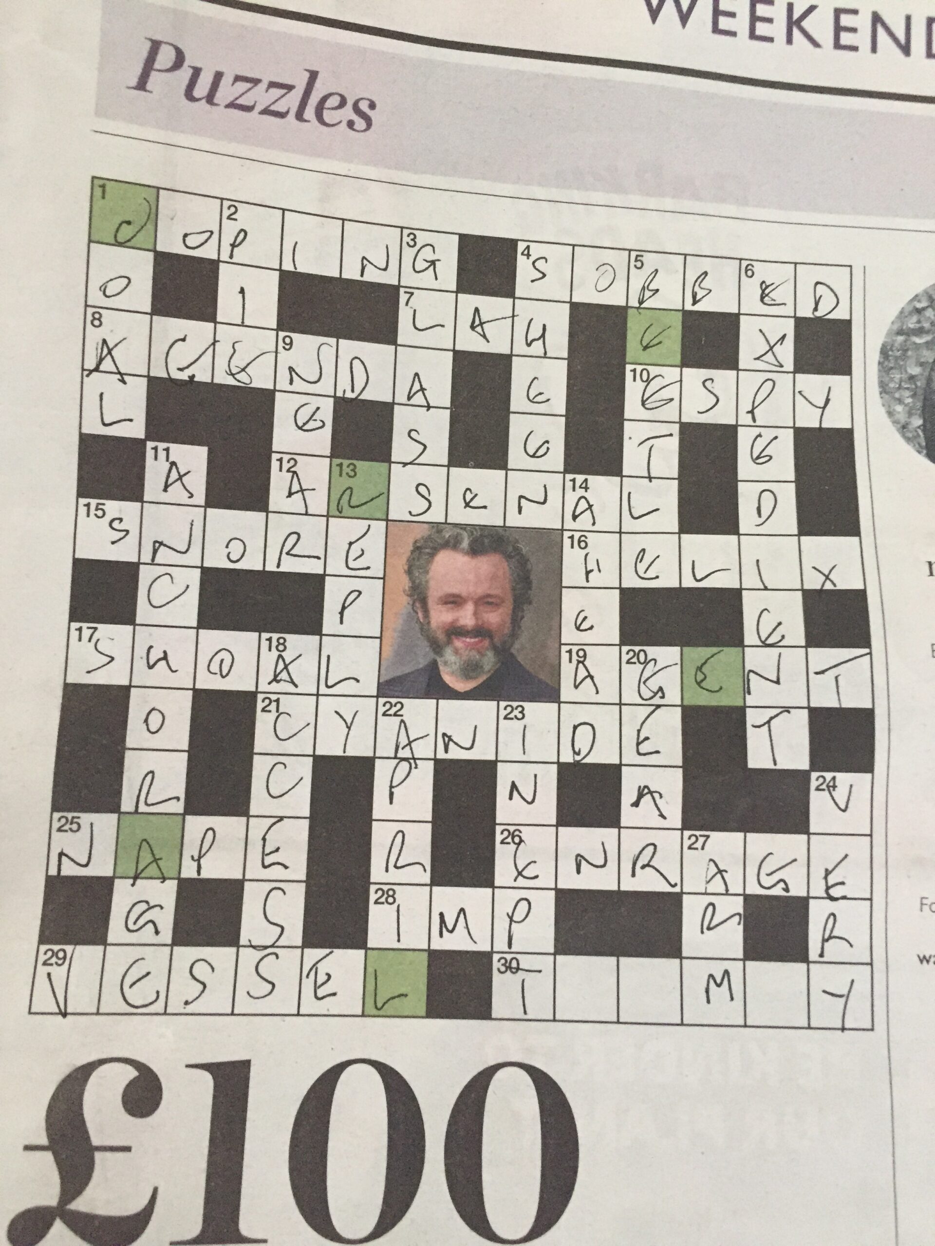 crazy crossword puzzle clue