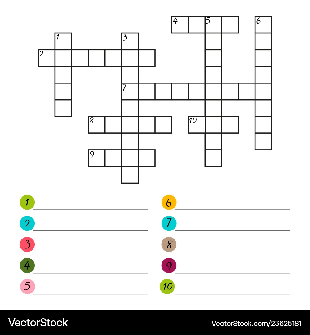Crossword Puzzle Template Royalty Free Vector VectorStock Crossword Puzzle Template Royalty Free Vector VectorStock