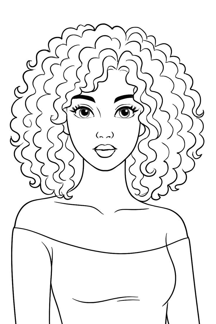 coloring pages of hair coloring pages of hair