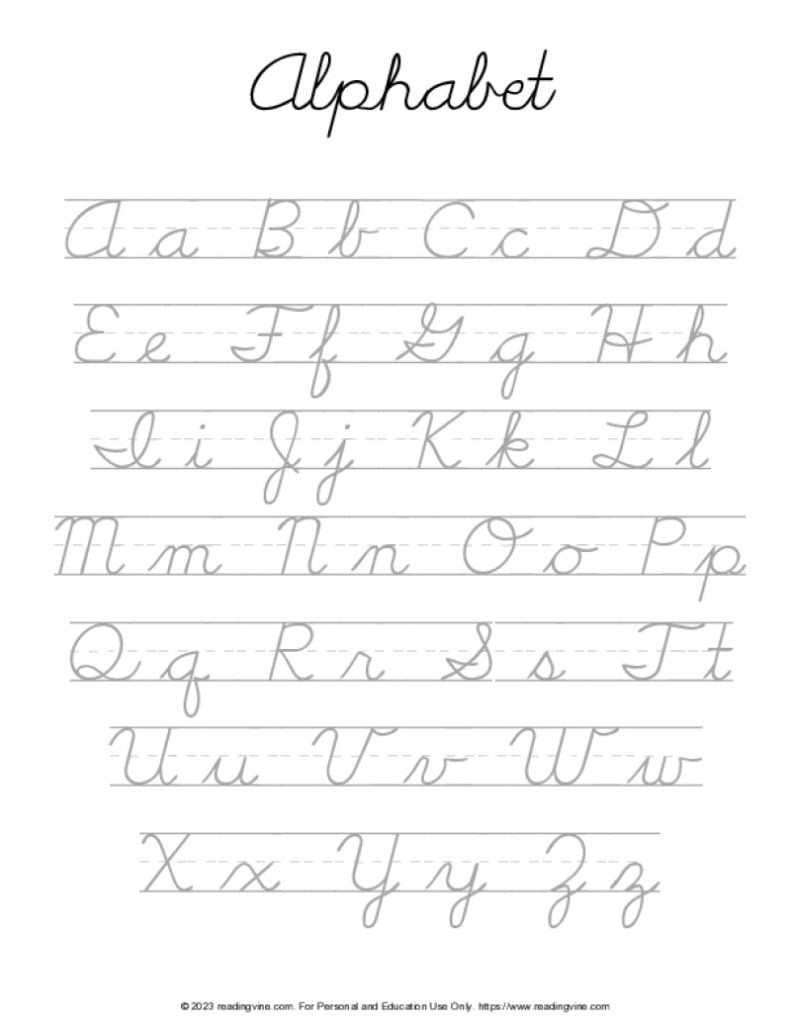 Cursive Writing Practice Sheets PDF Cursive Writing Practice Sheets PDF