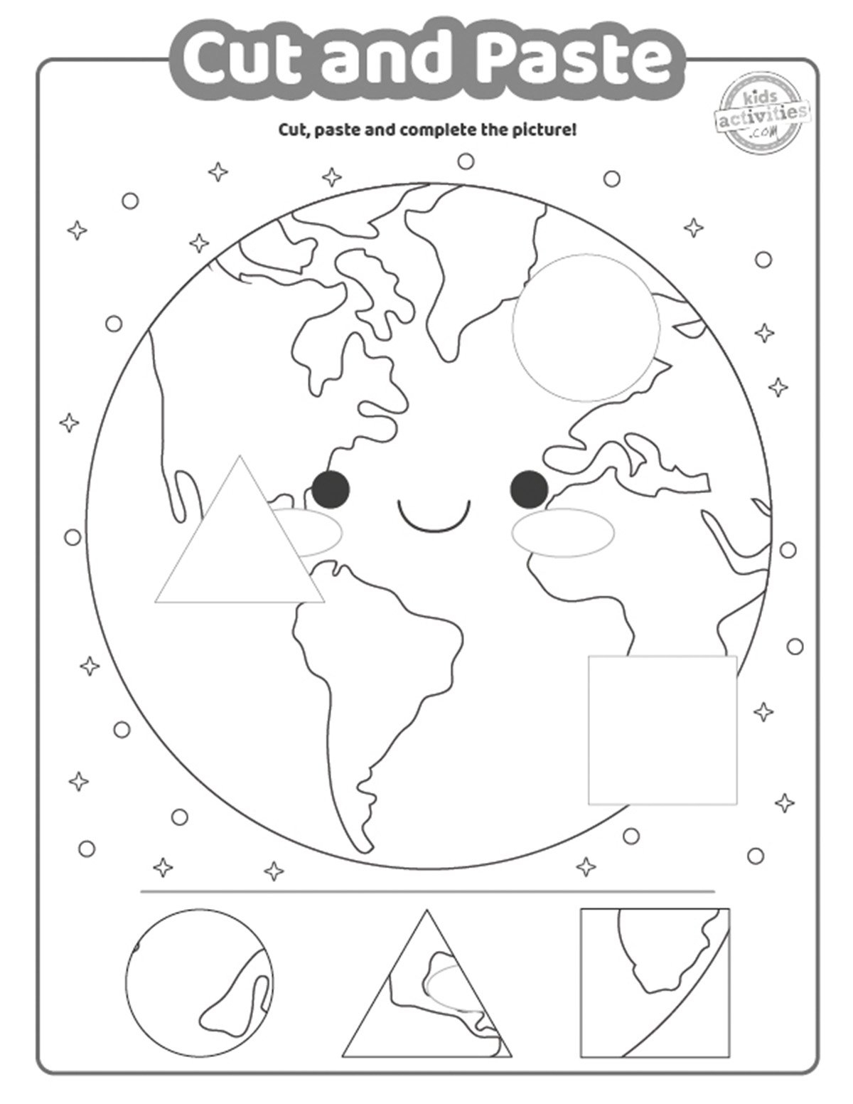 easy cut and paste worksheets