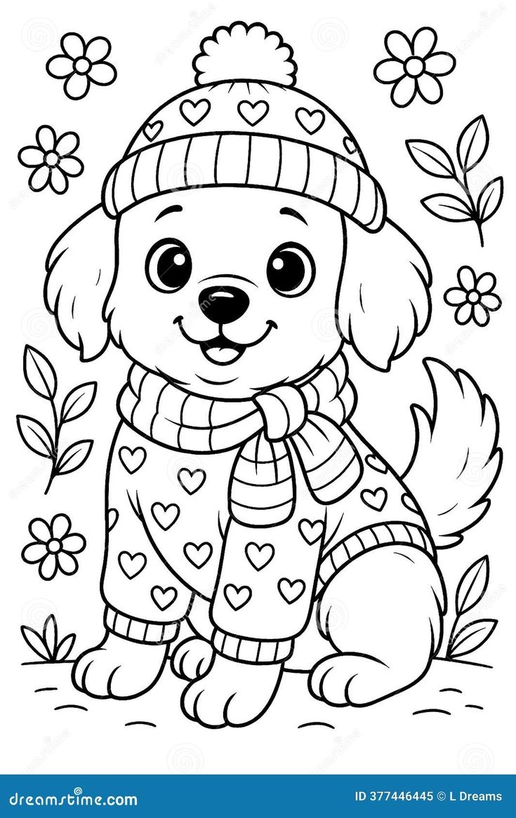 cute puppy dog coloring pages