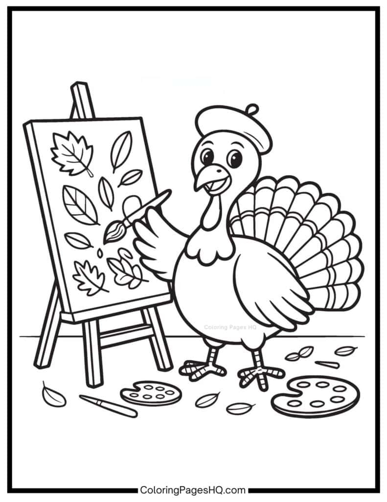 coloring pages turkey printable