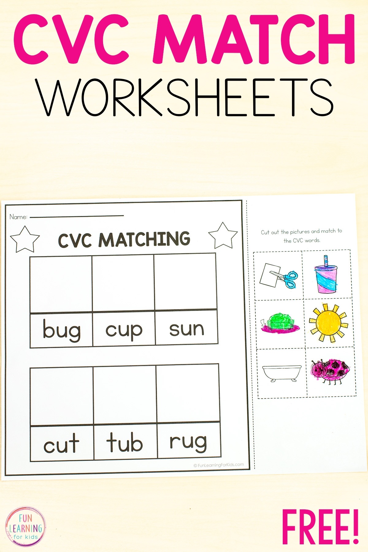 CVC Word Sorting Worksheets Cut And Paste CVC Worksheets CVC Word Sorting Worksheets Cut And Paste CVC Worksheets