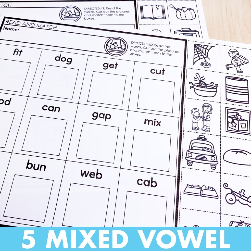CVC Words Read And Match Phonics Worksheets CVC Words Read And Match Phonics Worksheets