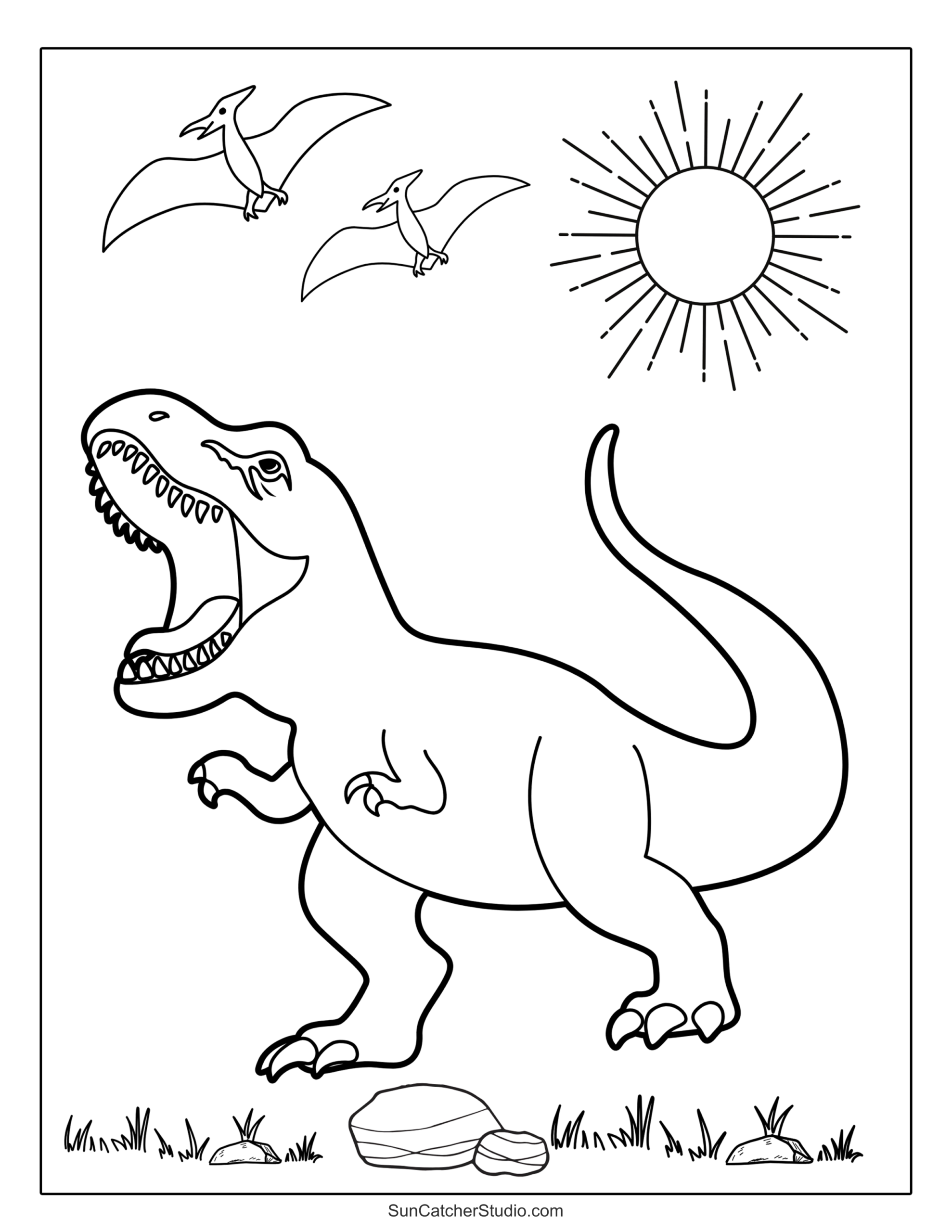 printable dinosaur coloring pictures