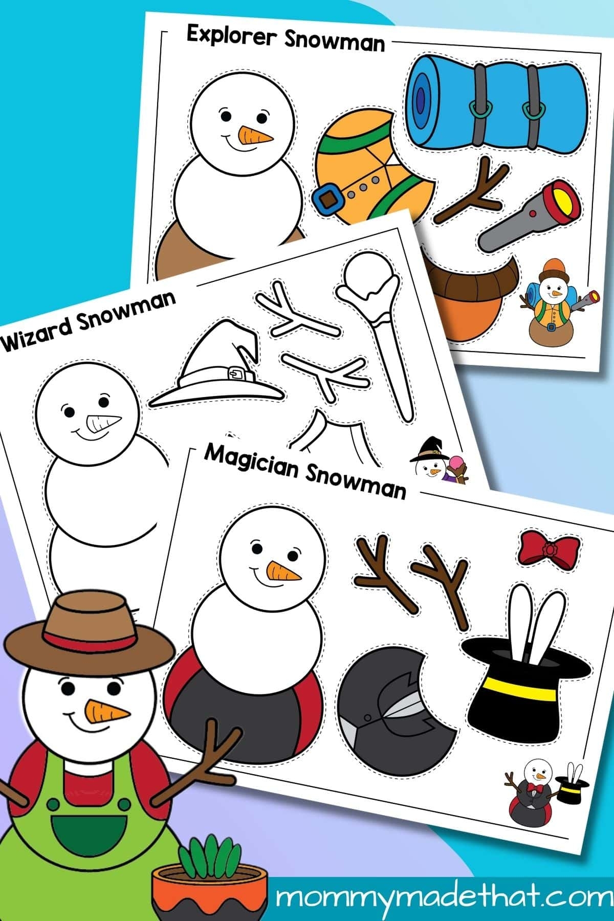 Disguise A Snowman Craft Free Printable Disguise A Snowman Craft Free Printable