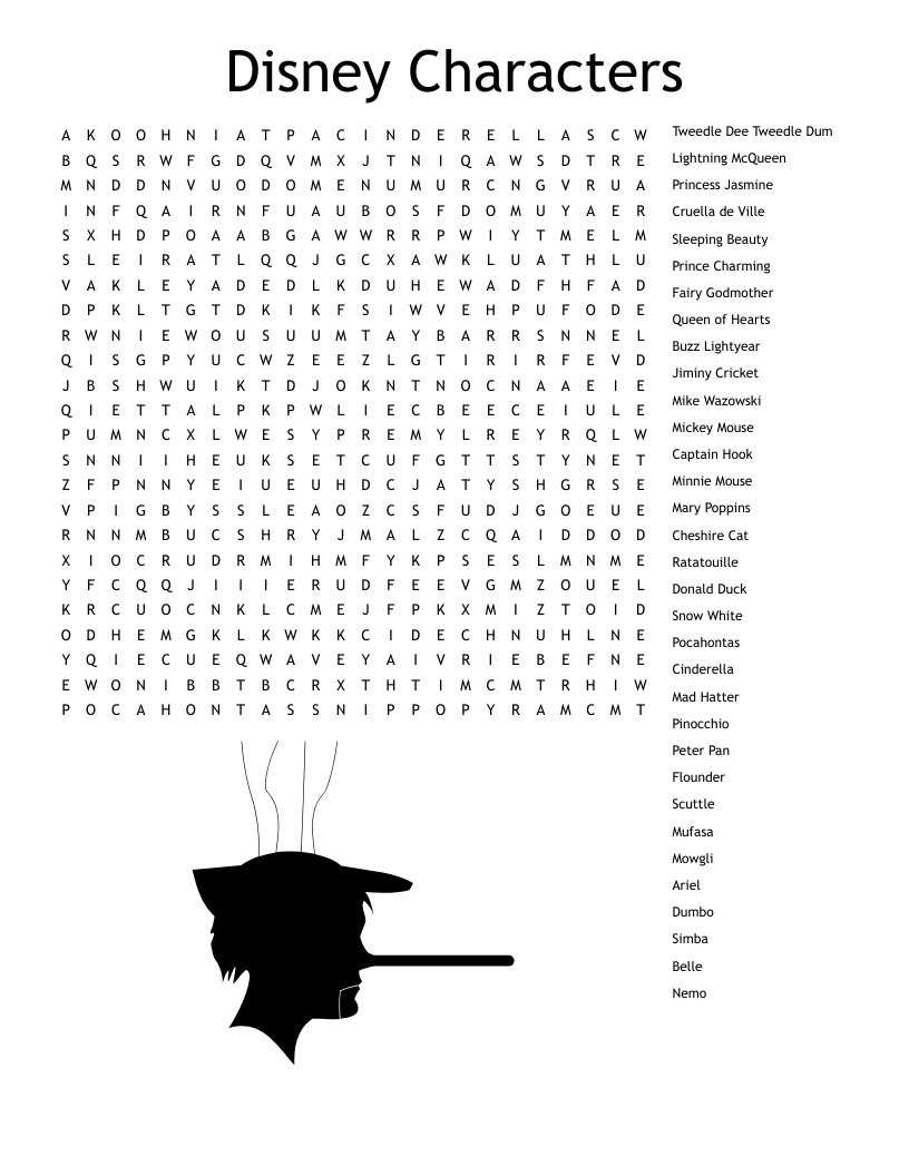 word search printable disney word search printable disney