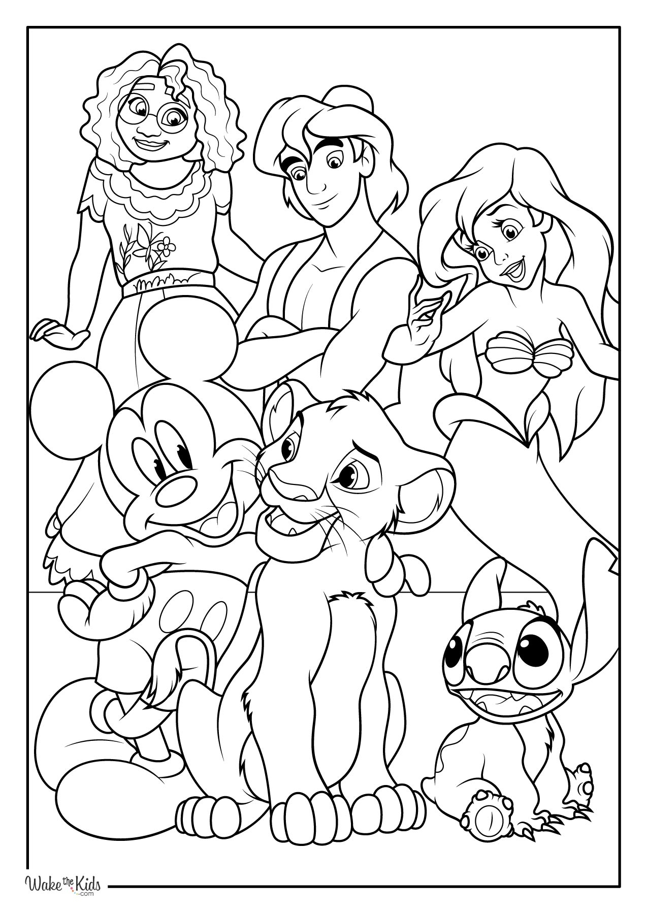 Disney Coloring Pages Free Printable PDFs WakeTheKids Disney Coloring Pages Free Printable PDFs WakeTheKids