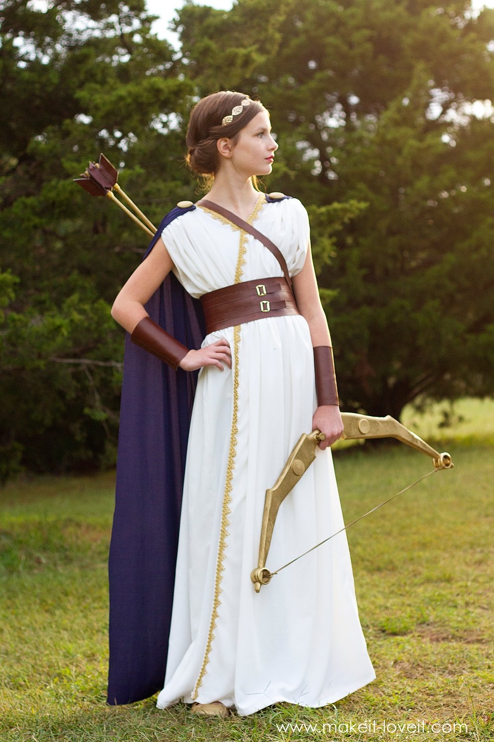 DIY Greek Goddess Costume ARTEMIS Make It Love It