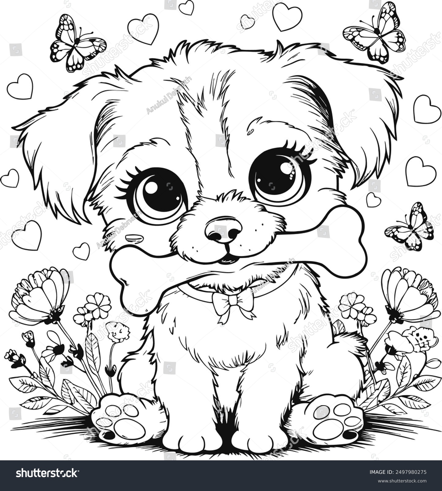 Dog Coloring Page Kids Coloring Pages Stock Vector Royalty Free 2497980275 Shutterstock Dog Coloring Page Kids Coloring Pages Stock Vector Royalty Free 2497980275 Shutterstock