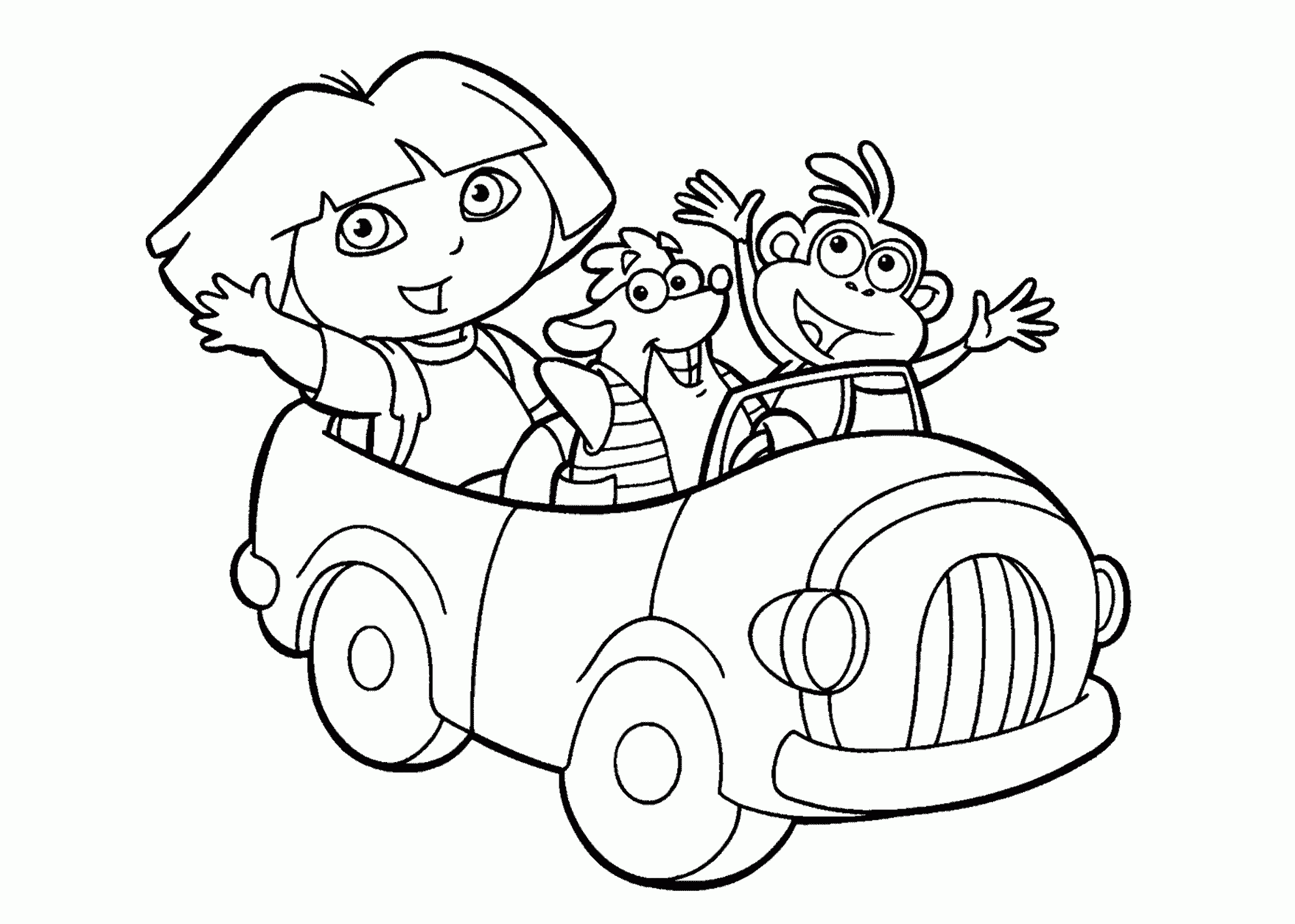 dora cartoon coloring pages dora cartoon coloring pages