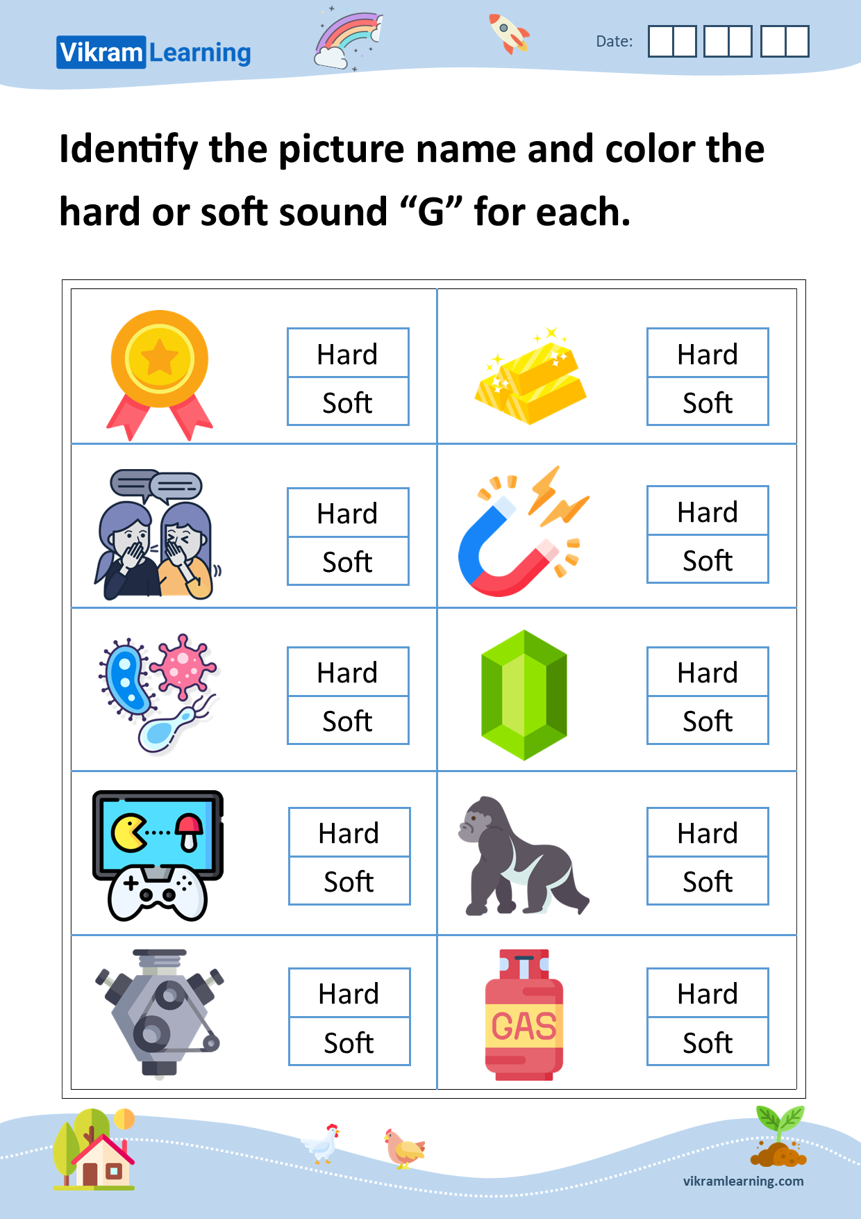 Download Hard And Soft Sounds Of G Worksheets Vikramlearning