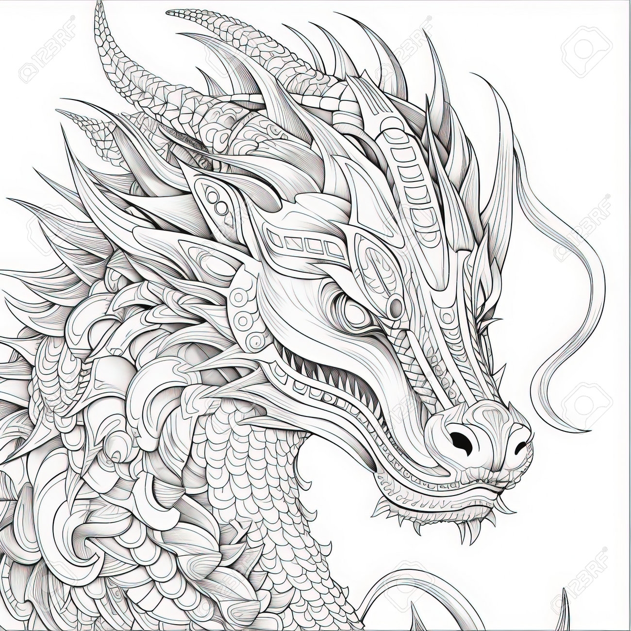 free coloring pages dragon