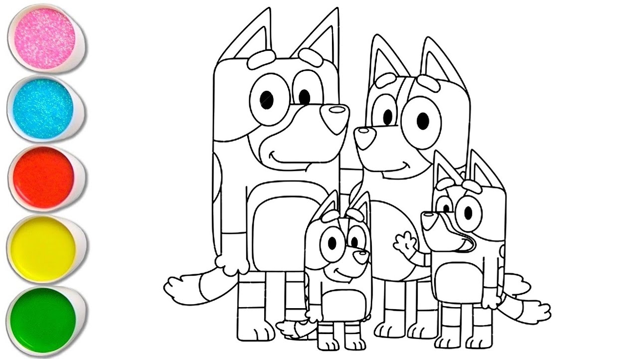 Drawing Coloring A Cute Bluey Family Drawing For Kids Let Draw Together Bluey YouTube Drawing Coloring A Cute Bluey Family Drawing For Kids Let Draw Together Bluey YouTube