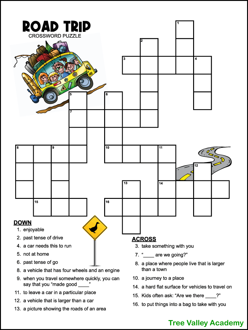 easy crossword puzzles printable