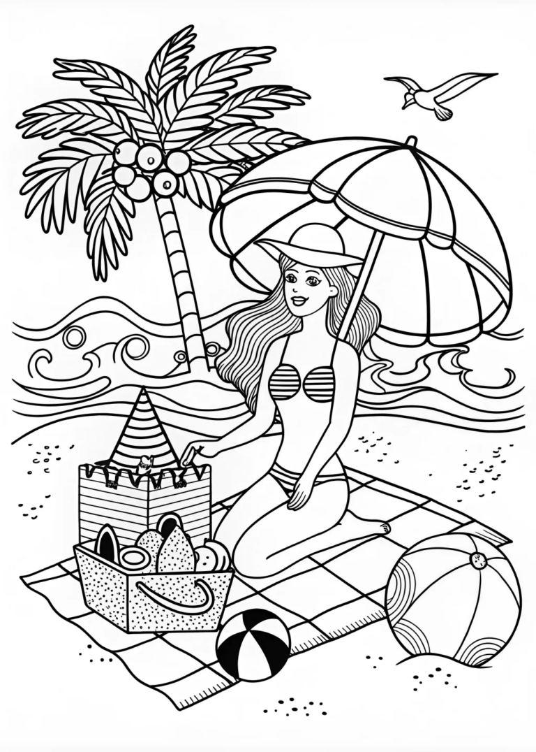 Elegant Barbie Coloring Page Free Printable Elegant Barbie Coloring Page Free Printable