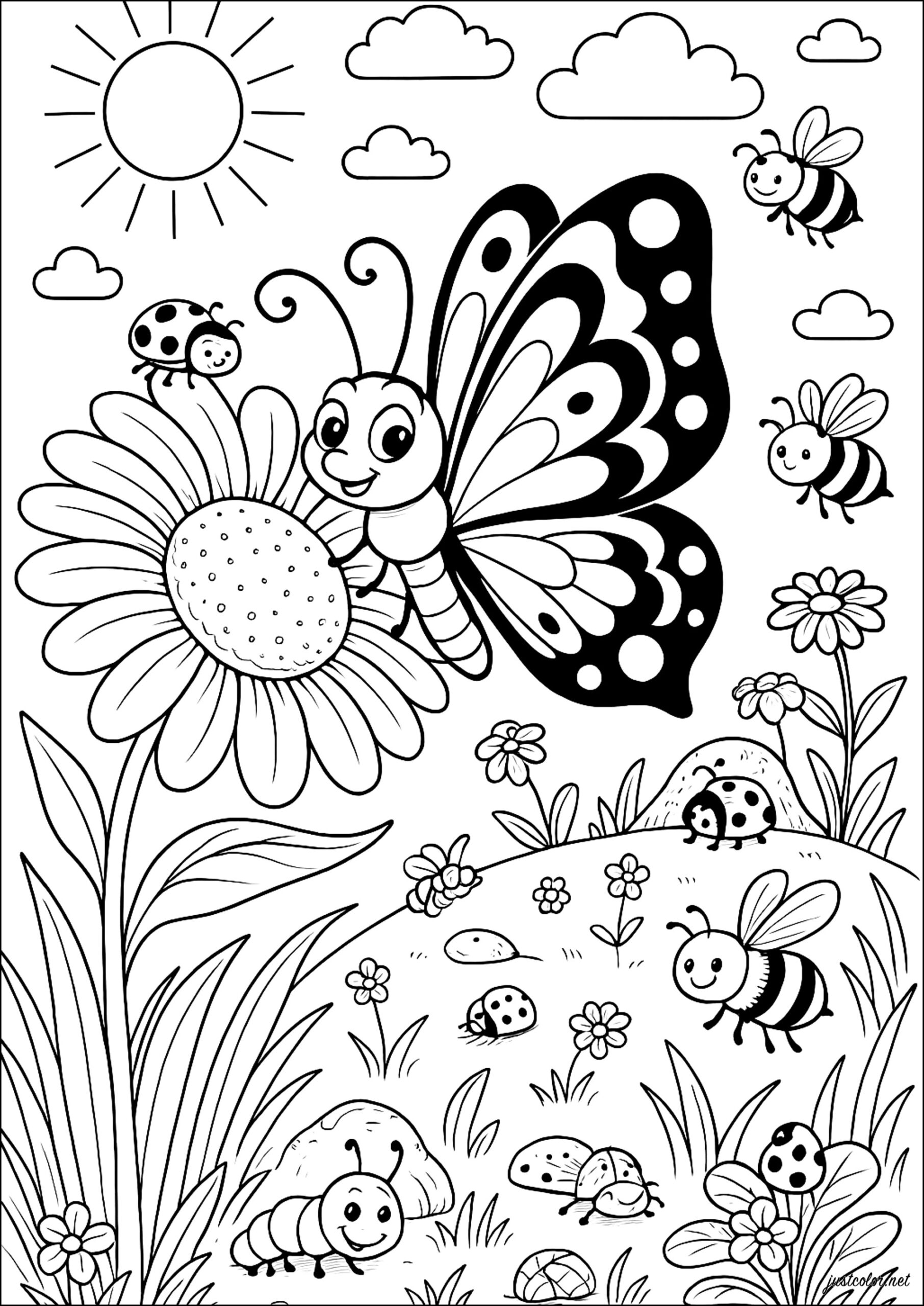 butterfly with flowers coloring pages butterfly with flowers coloring pages