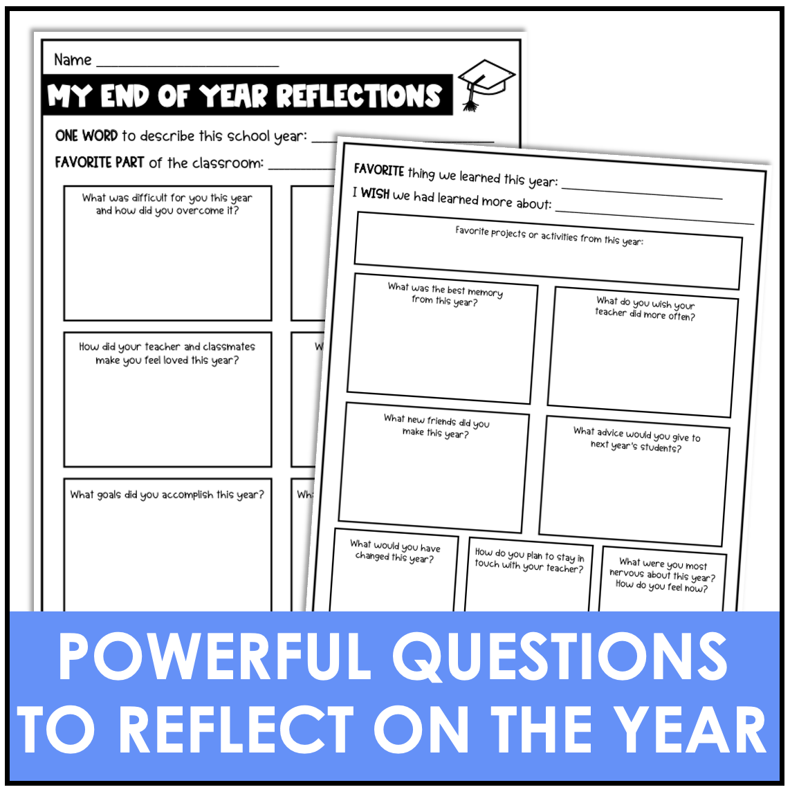 End Of Year Activities Reflection Worksheets With Memories Goals And Writing Made By Teachers