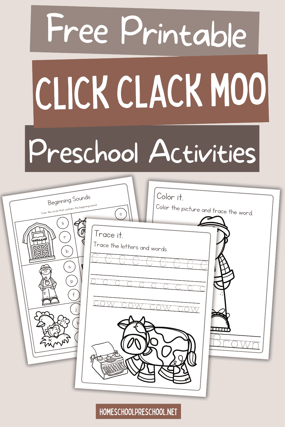 Engaging Click Clack Moo Cows That Type Worksheets