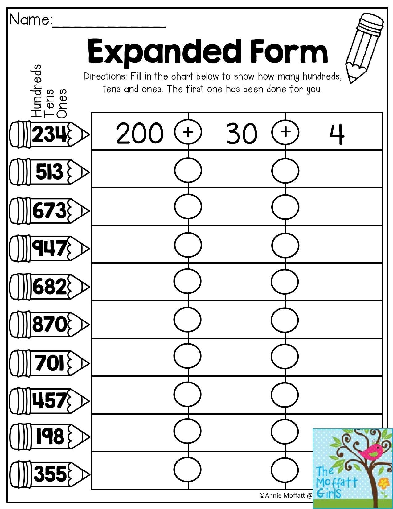 Expanded Form Fill In The Chart To Show How Many Hundreds Tens Worksheets Library Expanded Form Fill In The Chart To Show How Many Hundreds Tens Worksheets Library
