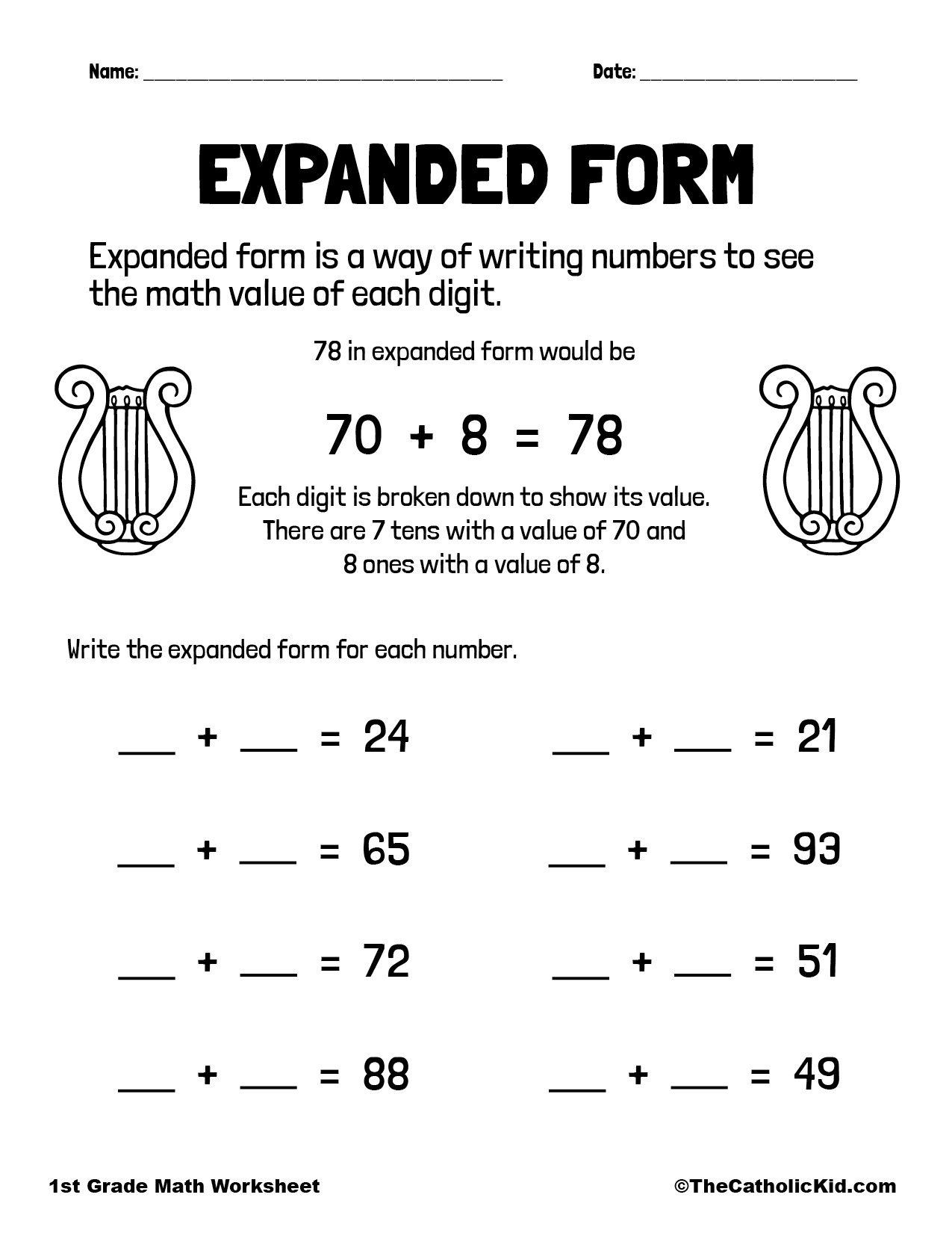 numbers expanded form worksheets