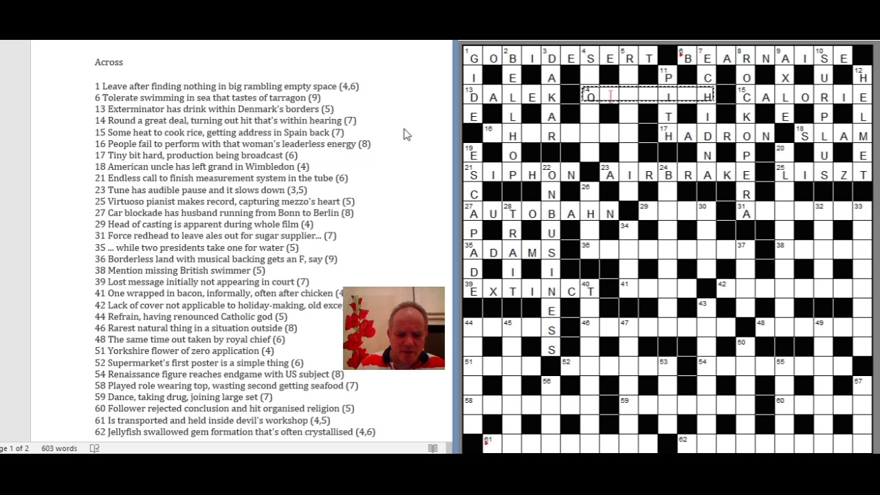 Expert Solver Destroys The World s Hardest Crossword YouTube