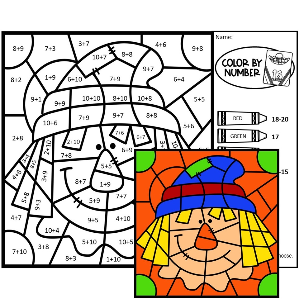 Fall Color By Code Addition Made By Teachers