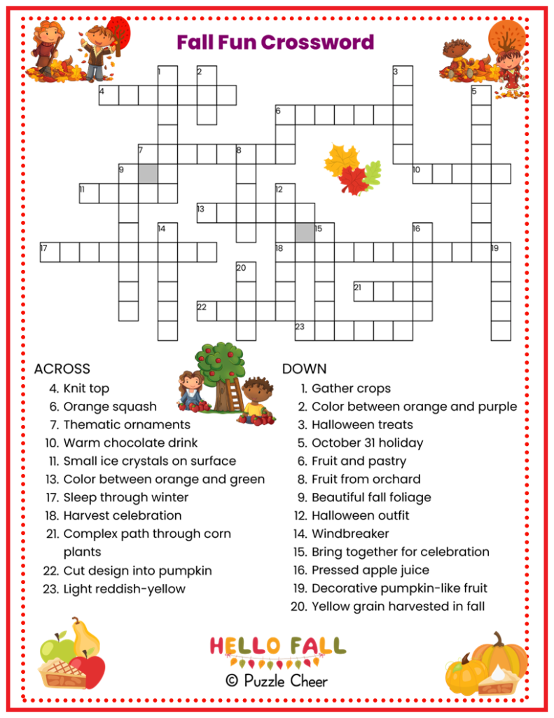crosswords for kids printable crosswords for kids printable
