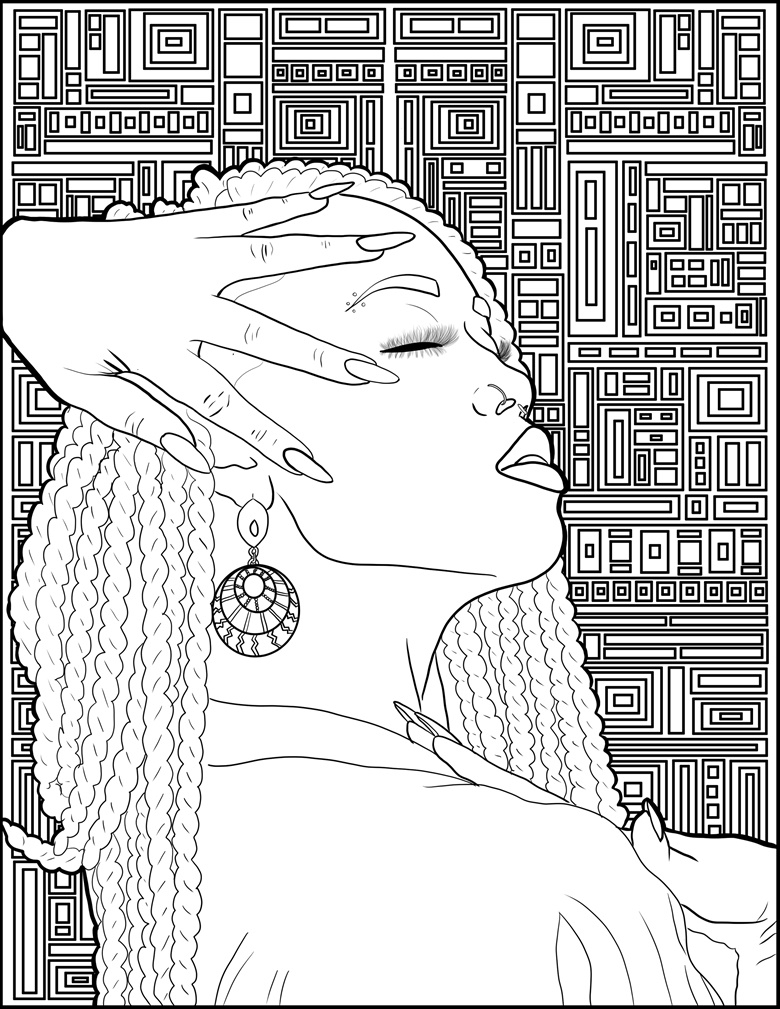 Feeling Myself Coloring Page Keeta Bananas s Ko fi Shop Feeling Myself Coloring Page Keeta Bananas s Ko fi Shop