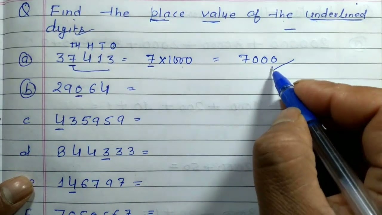 Find The Place Value Of Underlined Digit YouTube Find The Place Value Of Underlined Digit YouTube