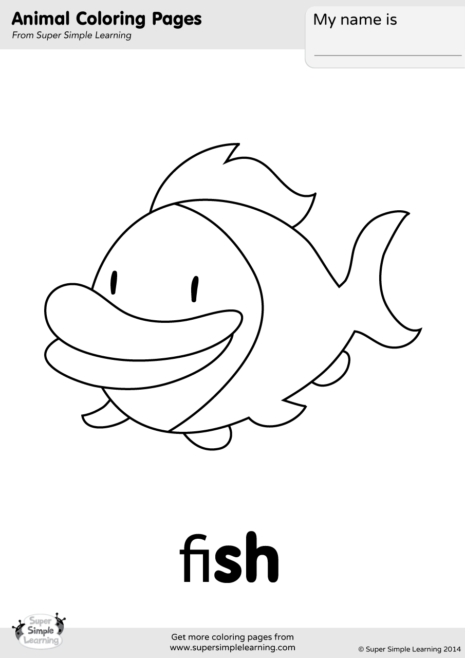 simple fish coloring pages