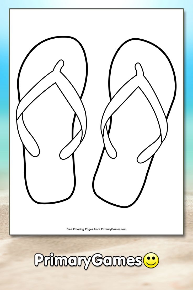 Flip Flops Coloring Page FREE Printable EBook Flip Flops Coloring Page FREE Printable EBook