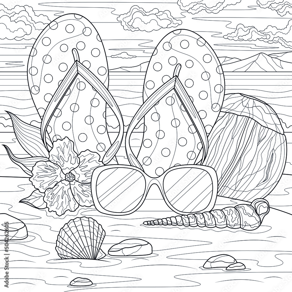 flip flops coloring pages flip flops coloring pages