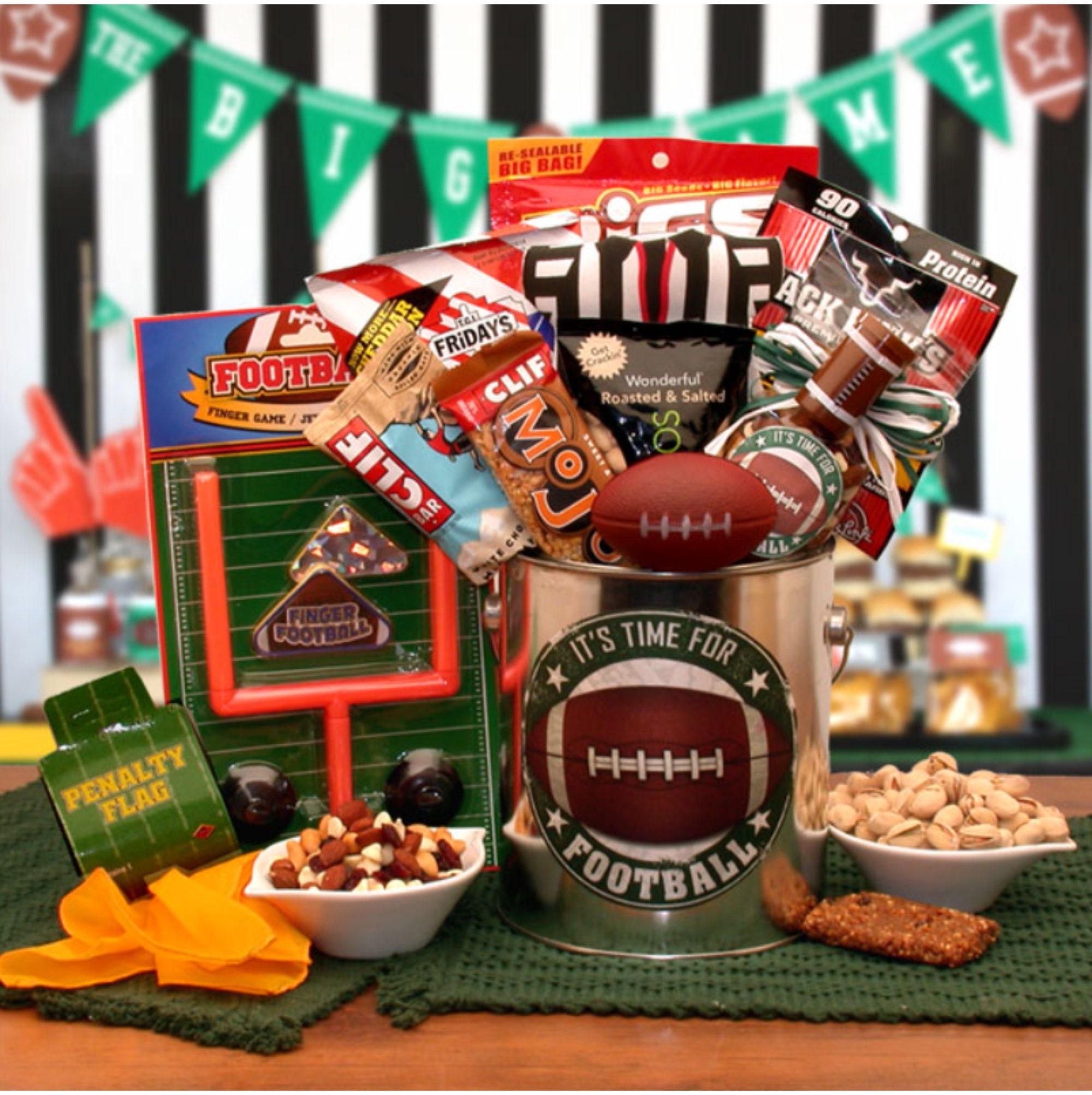 Football Fan Gift Basket Football Gift Set Football Lover s Gift Box Football Pail Filled With Snacks Gift For Football Fan gift For Him Etsy