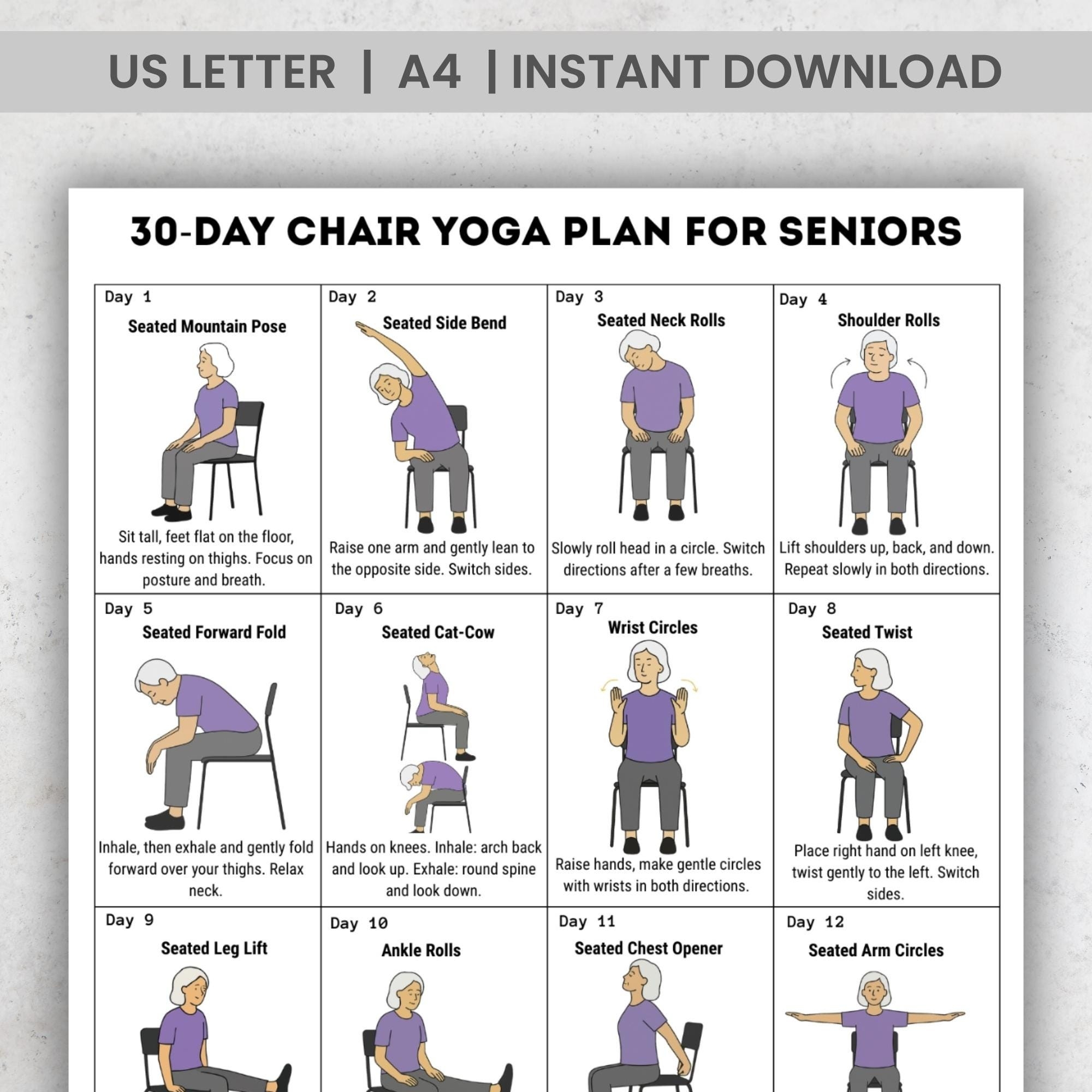 printable chair yoga printable chair yoga