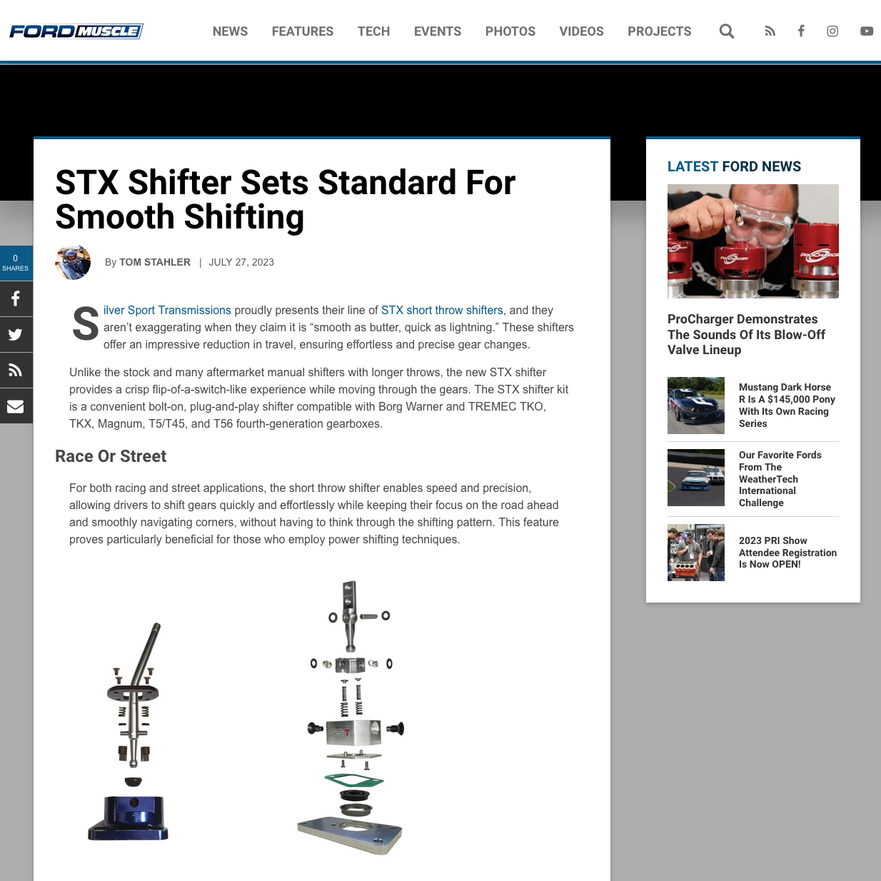 Ford Muscle STX Shifter Sets Standard For Smooth Shifting