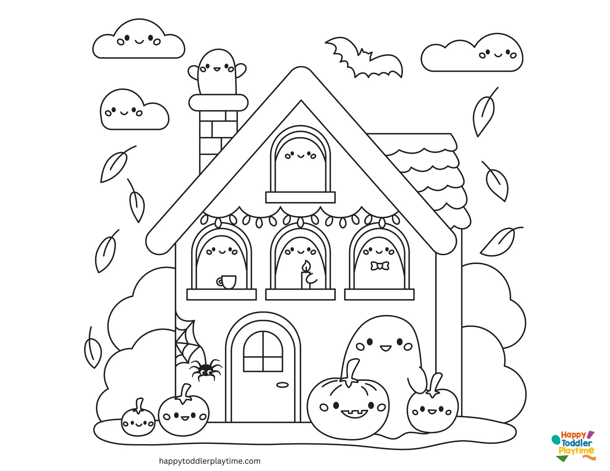 Free Haunted House Coloring Pages Happy Toddler Playtime Free Haunted House Coloring Pages Happy Toddler Playtime