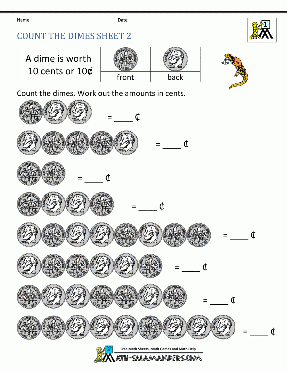 Free Math Money Worksheets 1st Grade Free Math Money Worksheets 1st Grade